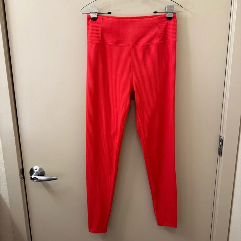 GIRLFRIEND COLLECTIVE RIB High-Rise Legging in red size Large training gym